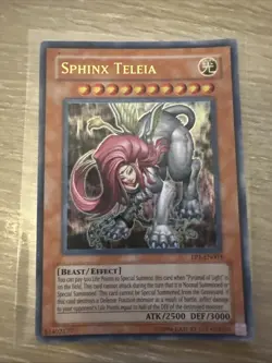 Yu-Gi-Oh Sphinx Teleia Ultra Rare Card EP1-EN003 Beast/Effect - Image 1
