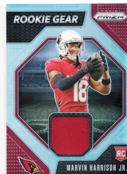 Marvin Harrison Jr. 2024 Panini Prizm - Rookie Gear #RG-MHJ (MEM, RC) Cardinals - Image 1