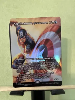 Captain America, First Avenger (Borderless) Marvel Universe Eternal-Legal Foil - Image 1