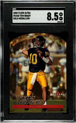 2000 ULTRA TOM BRADY 234G NRMT-MT+ GOLD MEDALLION RC SGC 8.5 PATRIOTS - Image 1
