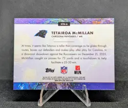 2025 Topps Cosmic Chrome Tetairoa McMillan Stars In The Night RC #STN-6 Panthers - Image 2