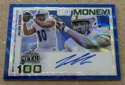 2024 Metal #SM-JC1 Jalen Coker Autograph Blue Ref. RC 6/6 Holy Cross Panthers - Image 1