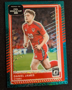 Daniel James Teal Mojo Optic #3 2025 Panini Donruss Road to FIFA Wales Leeds /49 - Image 1