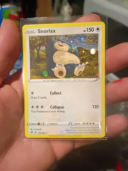 Snorlax 141/192 Rebel Clash Cosmos Holo Rare SWIRL Pokemon Card LP+ - Image 1