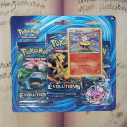 Pokemon TCG XY Evolutions Three-Booster Blister Pack - Braixen Promo Card - Image 1