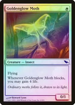 Goldenglow Moth FOIL Shadowmoor PLD White Common MAGIC MTG - Image 1