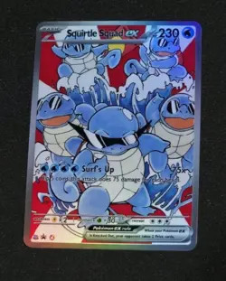 Pokemon Cute Squirtle Squad Team Up Tag Team Custom Holofoil Card - Image 3