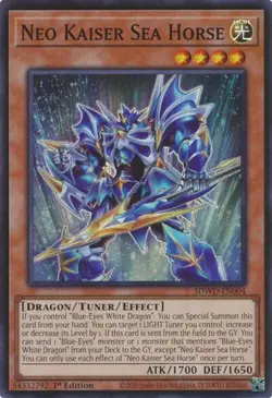 1x Neo Kaiser Sea Horse - 1st Edition NM Eng YuGiOh - Blue-Eyes White Destiny - Image 1