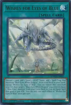 1x Wishes for Eyes of Blue - 1st Edition NM Eng YuGiOh - Blue-Eyes White Destiny - Image 1