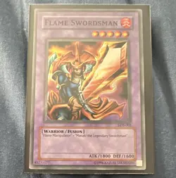 Konami Yu-Gi-Oh! Flame Swordsman LOB-003 Super Rare NM - Image 1