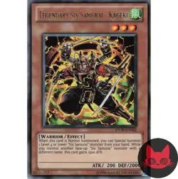 Yugioh Legendary Six Samurai - Kageki STOR-EN022 Rare LP - Image 1