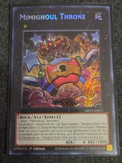 Yugioh! - Mimighoul Throne - MP25-EN117 - Prismatic Secret Rare - NM/M - Image 1