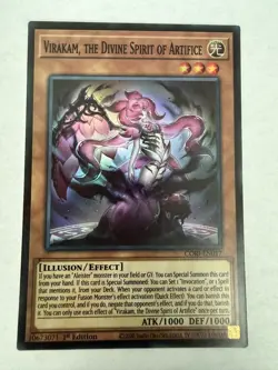 Yugioh - Virakam, the Divine Spirit of Artifice - Super - 1st - CORI-EN017 - NM - Image 1