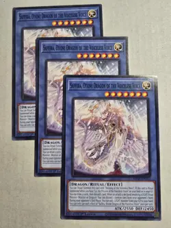 3x YuGiOh! - Saffira, Divine Dragon of the Voiceless Voice MP25-EN352 Common NM - Image 1