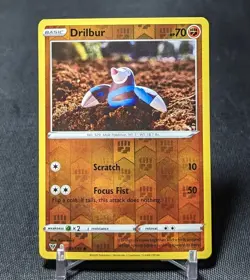 Drilbur Common Reverse Holo Fighting 2020 Pokemon TCG Vivid Voltage Card 091/185 - Image 1