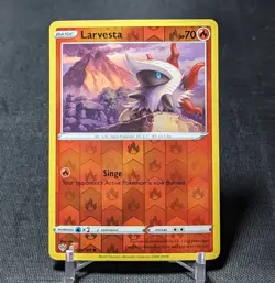 Larvesta Common Reverse Holo Fire 2020 Pokemon TCG Darkness Ablaze Card 029/189 - Image 1