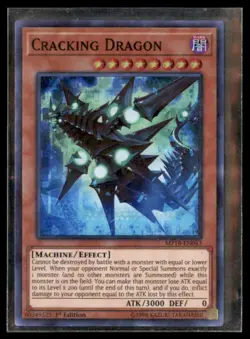 Yu Gi Oh Cracking Dragon 1st Edition MP18 EN043 Holo - Image 1