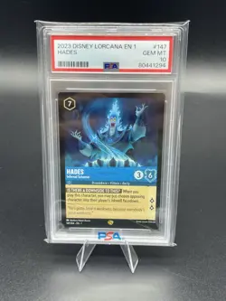 2023 DISNEY LORCANA EN 1-THE FIRST CHAPTER #147 HADES - INFERNAL SCHEMER PSA 10 - Image 1