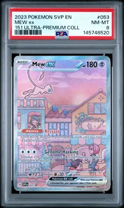 2023 POKEMON SVP EN-SV BLACK STAR PROMO #053 MEW EX PSA 8 - Image 1