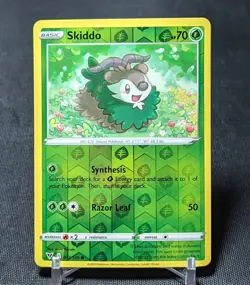 Skiddo Common Reverse Holo Grass 2020 Pokemon TCG Vivid Voltage Card 017/185 - Image 1