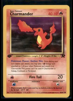 CHARMANDER 50/82 COMMON TEAM ROCKET POKEMON 1ST EDITION NM - Image 1