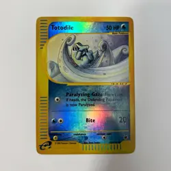 Pokemon TCG Expedition Base Set Totodile 135/165 Reverse Holo Common 50 HP - Image 1