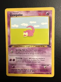 Slowpoke 55/62 - 1st Edition - Pokemon Fossil HP - Image 1