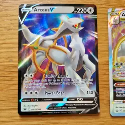 Pokemon TCG Arceus V SWSH306 & Arceus VStar SWSH307 Promos With Sleeves - Image 2