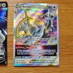 Pokemon TCG Arceus V SWSH306 & Arceus VStar SWSH307 Promos With Sleeves - Image 3
