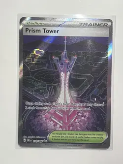 PRISM TOWER 111/086 ULTRA RARE CHAOS RISING POKEMON HOLO NEAR MINT - Image 2