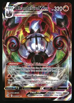 CHANDELURE VMAX 040/264 HOLO VMAX RARE FUSION STRIKE POKEMON NEAR MINT - Image 1