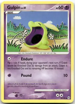 Gulpin 40/99 Uncommon Arceus Pokemon LP - Image 1