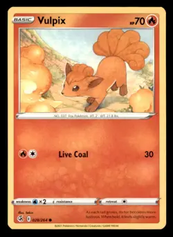 Vulpix 028/264 Common Fusion Strike Pokemon Near Mint - Image 1