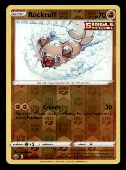 Rockruff 086/198 Common Chilling Reign Pokemon Reverse Holo Lightly Played - Image 1