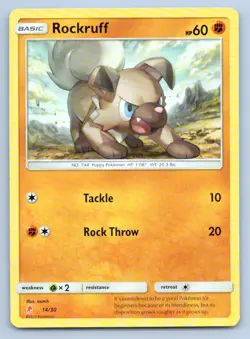 Pokemon Rockruff (#29) SM Trainer Kit: Lycanroc & Alolan Raichu SMK1 29/30 LP - Image 1