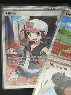 Pokemon Full Art Trainer Lot Hilda Nemona Dendra Poppy Ultra Rare Bundle NM - Image 3