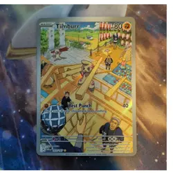 Pokemon TCG Timburr 183/167 Sv06 Illustration Rare Holo Basic 80 HP English - Image 1