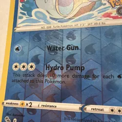 Wartortle 016/078 Uncommon Pokemon GO Pokemon Reverse Holo - Image 3
