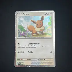 Pokemon TCG 2023 Eevee SVP 043 Black Star Promo Cosmos Holo NM - Image 1
