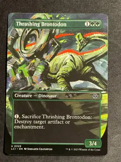 MTG Thrashing Brontodon (Borderless), NM-Mint, (LCI #0329) Regular - Image 1