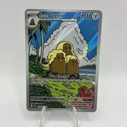 Pokemon TCG Alolan Dugtrio 208/191 Sv08: Surging Sparks Holo Rare NM - Image 1