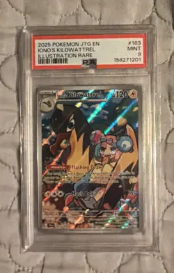 PSA 9 MINT Iono's Kilowattrel Journey Together Pokemon Illustration Rare 163/159 - Image 1