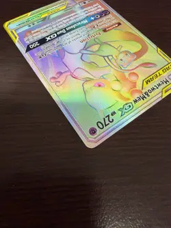 Mewtwo & Mew GX 242/236 Secret Rare Rainbow Unified Minds Pokemon TAG TEAM LP - Image 4