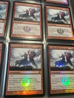 1X Magic the Gathering MTG Journey into Nyx Launch DICTATE OF THE TWIN GODS Foil - Image 2