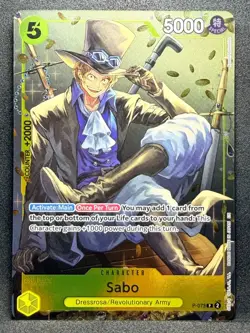 Sabo (Tin Pack Set Vol. 2) Foil PR One Piece Promotion Cards P-073 NM - Image 1