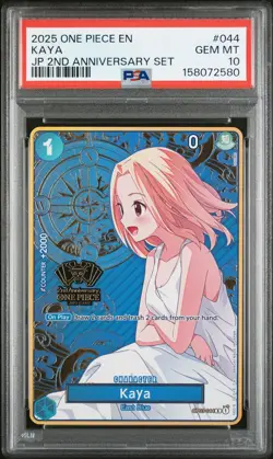 One Piece Kaya 044 PSA 10 One Piece 2nd Anniversary Set Japanese - Image 1