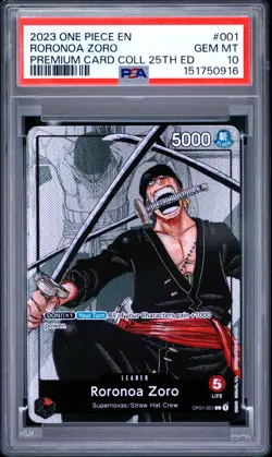 2023 One Piece Roronoa Zoro 25th Anniversary PSA 10 English - Image 1