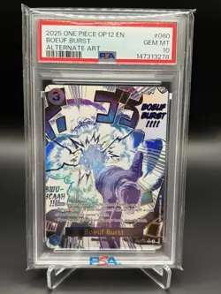 Boeuf Burst (Manga Alternate Art) OP12-060 Legacy of the Master PSA 10 - Image 1