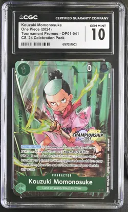 Kouzuki Momonosuke OP01-041 CGC 10 CS '24 Championship 2024 Promo One Piece Card - Image 1