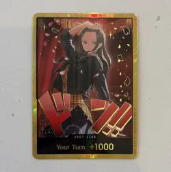 Gold Nico Robin Don!! Card Don!! Your Turn +1000 EN Standard Size - Image 1